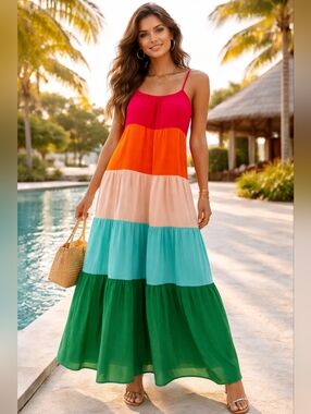 Jetsetter Paradise Colorblock Dress